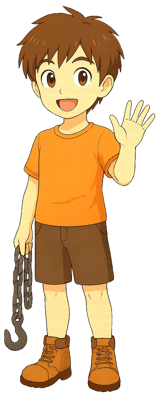 Good News Towing character waving